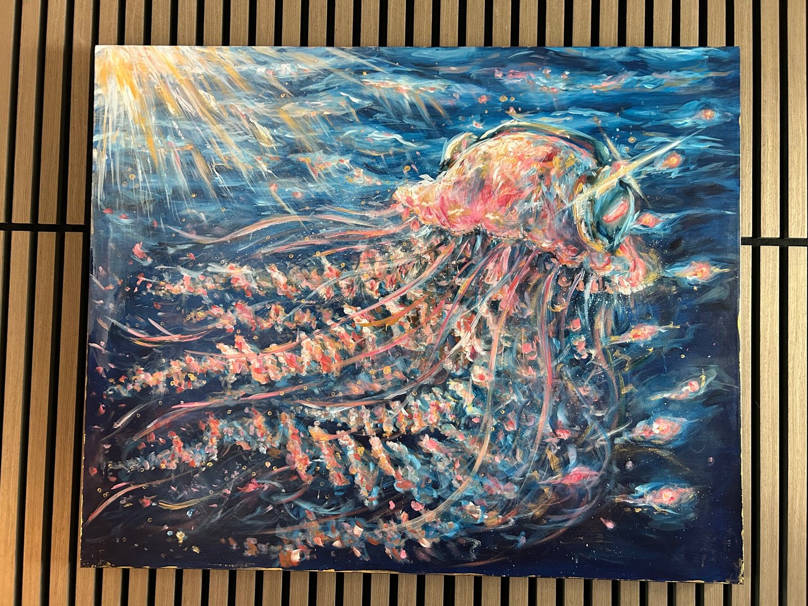jellyfish A large jellyfish canvas painting