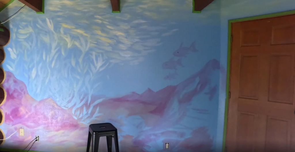 slightly more detailed underwater mural