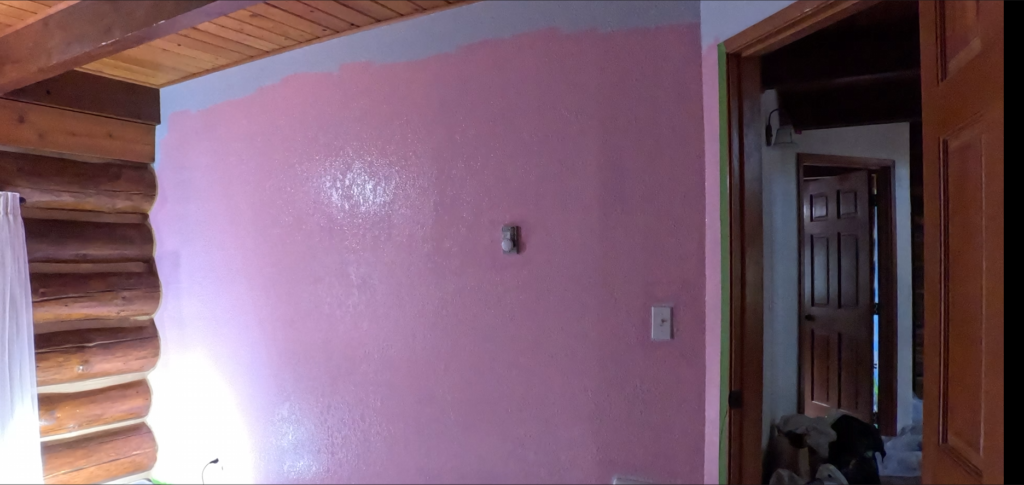 A blank pink wall
